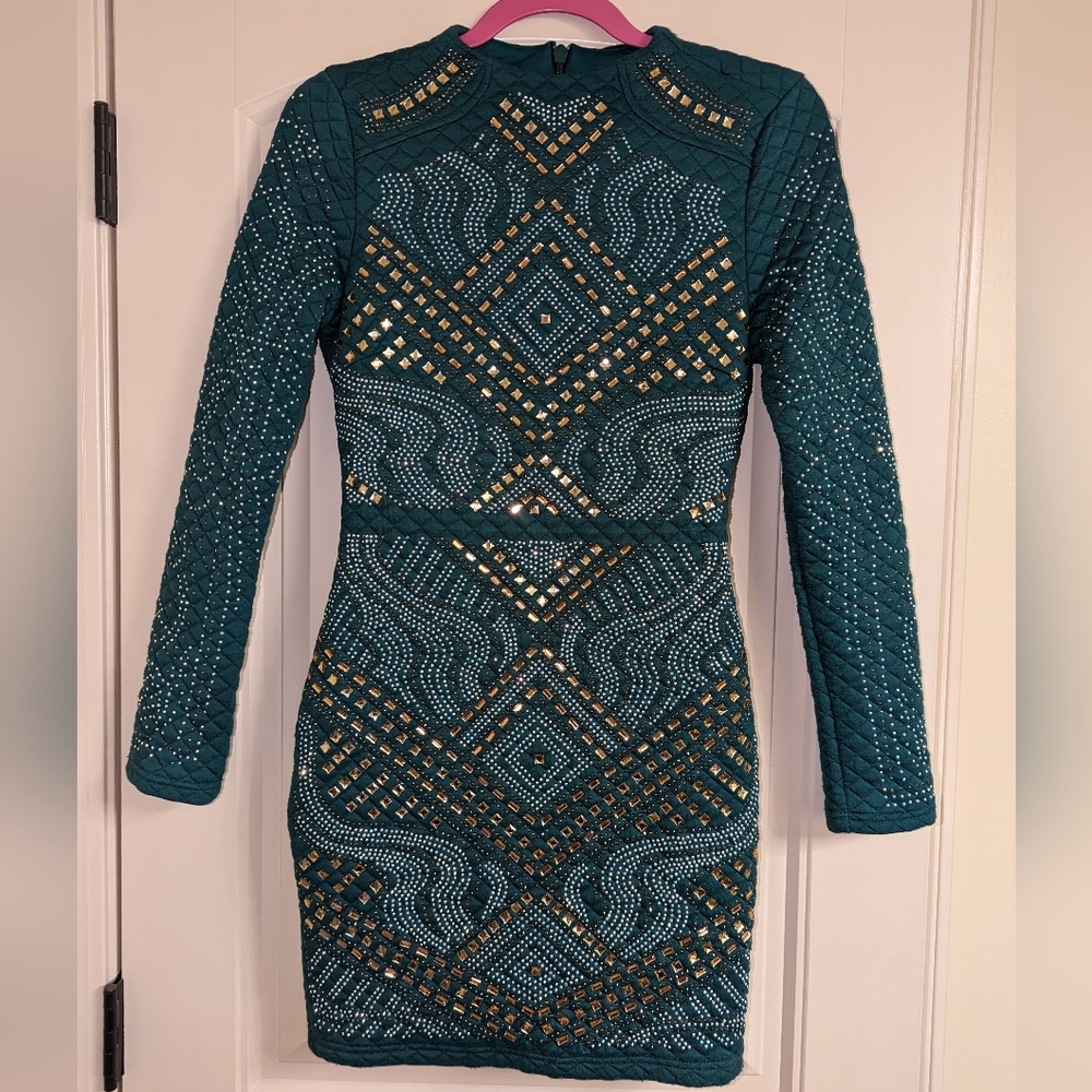 Rhinestone detail dress